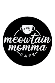 Black And White Cafe Logo Karimacreative Simple Black And White Logo Design For Meowtain Momma Cafe By Karima Creative Coffee Shop Logo Design Graphic Design Logo Minimal Logo Design