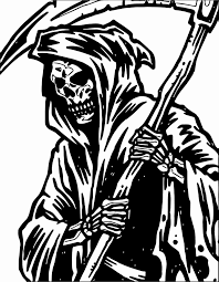 You will find lots of them in skeleton coloring pages. Grim Reaper Coloring Pictures Beautiful Is The Grim Reaper Evil Grim Reaper Coloring Pictures Owl Tattoo Sleeve