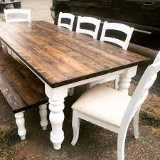 Diy Farmhouse Table Made For 250 Using Chunky Farmhouse Legs Purchased From Etsy Kitche Diy Dining Table Farmhouse Dining Room Table Diy Farmhouse Table