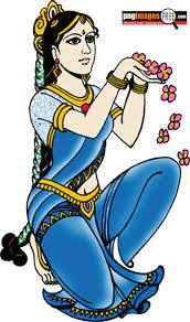 Welcome Girl With Flower Png Hd Image Welcome Images Art Drawings Sketches Simple Cartoon Girl Images