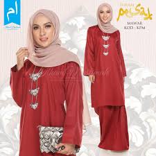 Let's cantik dengan baju kurung ironless. Kurung Pesak Johor Mawar Ilham Muslimah