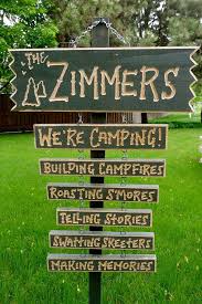 Camper Camping And Rv Campsite Personalized Carved Wood Sign Hang It On A Post Camping Signs Campsite Signs Campsite Decorating