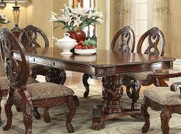 This 7 piece standard height dining set is the perfect addition to your dining room. Acme Furniture Dining Room Rovledo Dining Table With Double Pedestal 60800 The Furniture Mall