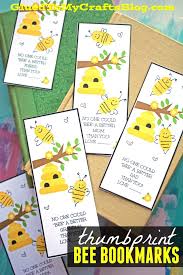 Best wishes, bluepixiewand, learnenglish kids team. Thumbprint Bee Bookmark A Simple Gift Idea Kids Can Make