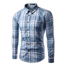 Camisas Sociais Masculinas Manga Longa De Marca Camisa Azul Casual Xadrez Elegante Masculina Manga Longa Camisas Masculinas De Manga Comprida Camisas Para Homens Camisa Masculina Longa