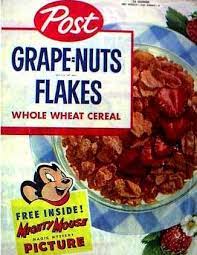 Grape Nuts Flakes Cereal C 1956 Grape Nuts Wheat Cereal Post Cereal