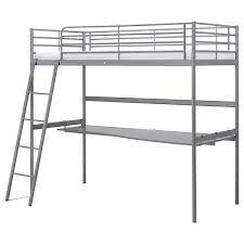 Buy the selected items together. Svarta Loft Bed Frame With Desk Top Silver Colour Ikea