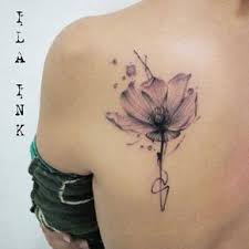 Black And White Watercolor Tattoo Flowers Drawing Watercolour Water Colors 27 Ideas White Flower Tattoos White Tattoo Cover Tattoo