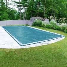 Pool Mate Guardian Winter Cover For In Ground Swimming Pools 12 Ft X 24 Ft Pool Blue Polyethylene In 2020 Winter Pool Covers Pool Cover Round Above Ground Pool