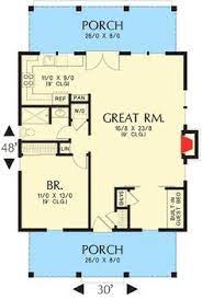 One Bedroom Guest House 69638am Architectural Designs House Plans Bungalow House Plans Guest House Plans Tiny House Floor Plans