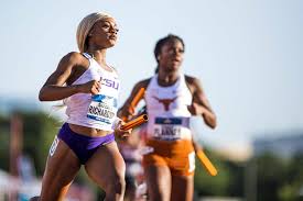 For the events, she holds personal marks of 10.65 seconds and 22.00 seconds. Sha Carri Richardson Lsu