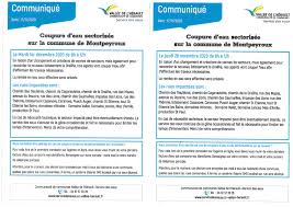 Service des eaux de la vallée de l'hérault. Coupure D Eau Montpeyroux Herault