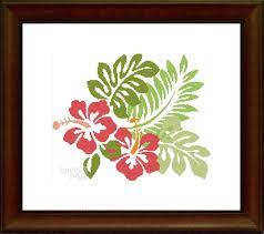 How big is a cute cross stitch pattern? Hawaiian Flowers Digital Cross Stitch Chart Pdf Pattern Etsy