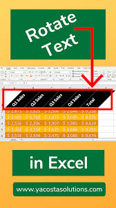 Rotate Your Text In Excel Video Tutorial In 2020 Skills To Learn Excel Tutorials Excel