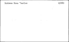 McAdams Mona uharles h$OBo