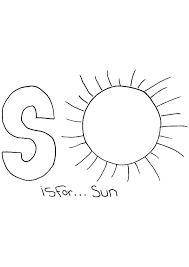 These pages are easy to color since they are less complicated with less borders and lines. Coloring Pages S Is For Sun Coloring Page