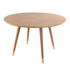 Bradshaw Kd Round Table Natural Walnut Legs W Gold Metal Tip Npd Dining Table Gold Round Wood Dining Table Round Dining Table