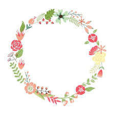 Floral Frame Cute Retro Flowers Arranged Un A Shape Of The Wreath Perfect For Wedding Invitations And Birthday Cards Stock I Retro Flowers Flower Frame Floral