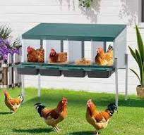 Thanaddo 4 Room Metal Chicken Nesting Boxes 4 Compartment Chicken Egg Coop  T04P292941
