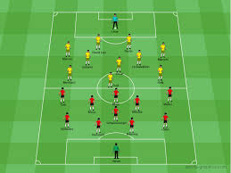 Scolari als trainer der brasilianischen nationalmannschaft mit neymar auf einer pressekonferenz (2014) am 29. Damals Wie Deutschlands 4 3 3 Long Line Brasil Pulverisierte Fussballtraining Online