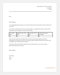 Use concise and professional language. Daily Weekly Monthly Sales Report Letters To Boss Word Excel Templates