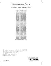 With incredible quality, thoughtful design and a gorgeous range of materials and colors, you can�t go wrong with a kohler undermount sink. Kohler K 2277 Homeowner S Manual Pdf Download Manualslib