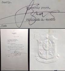 Now president rodrigo duterte of the philippines is demonized and 'mistrusted', ridiculed and dismissed as a demagogue, condemned as a rough element, mocked as a. Ferdinand E Marcos Historic Personal Letterhead Signed President Of Philippines Ebay