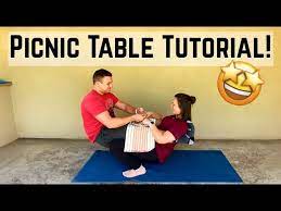 Create 5 valid data input for the specification below. How To Do The Picnic Table Challenge Picnic Table Tabletop Tiktok Challenge Tutorial Youtube