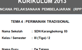 Bermain di lingkungan sekolah semester : Rpp Lengkap Kelas 3 Tema 5 Sub Tema 1 Olahraga Dokter Andalan