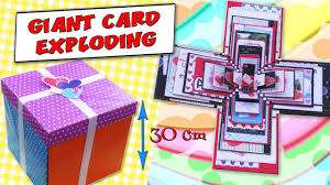 Take a piece of 12 x 12 cardstock and trim down to 7 x 12 inches. Card Making Giant Exploding Boxes Card Gift Idea Love Card Apasos Crafts Diy Youtube