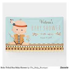 Boho Tribal Boy Baby Shower Banner Zazzle Com Tribal Baby Shower Baby Shower Banner Boy Baby Boy Shower