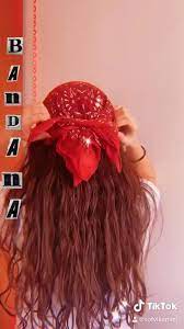 A Bandana Hairstyle In 2021 Bandana Hairstyles For Long Hair Hair Styles Aesthetic Hair