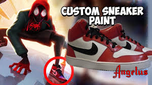 Spiderman Into The Spider Verse Jordan 1 Custom Sneaker Mod Youtube