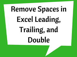 The blank between a pair of double quotation marks refers to a space. Remove Spaces In Excel Leading Trailing And Double Sheetzoom Learn Excel