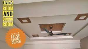 Best modern living room ceiling design 2017. Simple False Ceiling Design For Living Room And Dining Room Cheap False Ceiling Ideas Youtube