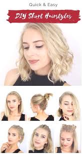 Short hairstyles consist of simple style from lovely pixie cut and charming short messy haircuts. Muhelose Diydatenightfrisuren Fur Verschiedene Haartypen Diydatenightfrisuren Fur Haart Short Hair Styles Easy Work Hairstyles Medium Hair Styles