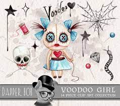 Download Watercolor Voodoo Girl Halloween Magic Clip Art Collection Etsy