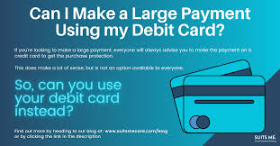 Getting approved for a credit card can take as little as 60 seconds once you fill out an online application and with access to the internet, you can make plenty of purchases from home without an actual physical. Can I Make A Large Payment Using My Debit Card Suits Me