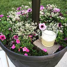 Diy Flower Pot Umbrella Stand Used 1 Large Flower Pot Pvc Shower Drain Turned Upside Down Pvc Lg Rock Pe Patio Umbrella Stand Diy Flower Pots Flower Pots