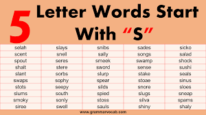 Here's how to get microsoft word for your own computer. Five Letter Words With S Grammarvocab