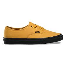 Black And Yellow Vans Shoes Black Sole Authentic Shop At Vans Vans Yellow Vans Vans Authentic Shoes
