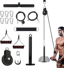 Strength training multi gyms let you get a serious work out from the comfort of your own home. Amazon Com Slsy Fitness Lat And Lift Pulley System Dual Cables Dual Pullies For Exercise Diy Weight Pulley System For Triceps Pull Down Workout For Home Gym Sports Outdoors