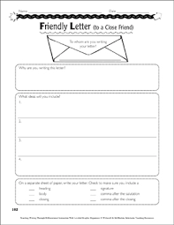 Friendly And Business Letters Graphic Organizers Printable Graphic Organizers Skills Sheets