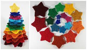 It might be time to apply my 2018 fiber. Knit A Colorful Christmas Tree With Frankie Brown S Spectacular Stacking Stars Free Pattern Knithacker
