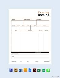 Free Commercial Export Invoice Template Pdf Word Doc Excel Psd Google Docs Apple Mac Pages Google Sheets Apple Numbers Illustrator In 2020 Invoice Template Invoice Design Template Google Sheets