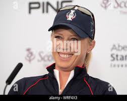 Auchterarder, Scotland, UK. 10 September 2019. Day one of the Junior  Solheim Cup 2019 at the Centenary Course at Gleneagles. Tuesday Morning  Foursomes. Pictured Lilas Pinthier (l) and Paula Schulz-Hanssen of Europe