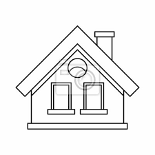 Die merkwürdigen kreidezeichen an häusern, zäunen, laternen oder am briefkasten sind offenbar heimliche botschaften für einbrecher. Haus Symbol Im Umriss Stil Isoliert Auf Weissem Hintergrund Bau Fototapete Fototapeten Luxus Haus Appartment Blog Myloview De