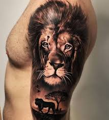 Upper Arm Lion Tattoo Ideas For Guys Best Arm Tattoos For Men Cool Arm Tattoo Tattoo Pins Cool Arm Tattoos Arm Tattoos For Guys Lion Tattoo Sleeves
