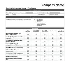 Employee Performance Review Forms Templates In 2019