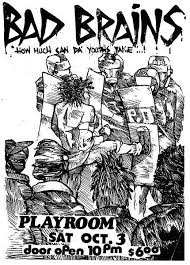 Bad Brains 1981 Playroom Concert Poster Punk Poster Punk Art Bad Brain